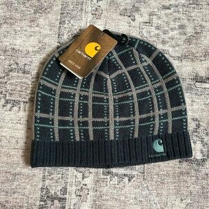 NWT Carhartt Navy Striped Beanie
